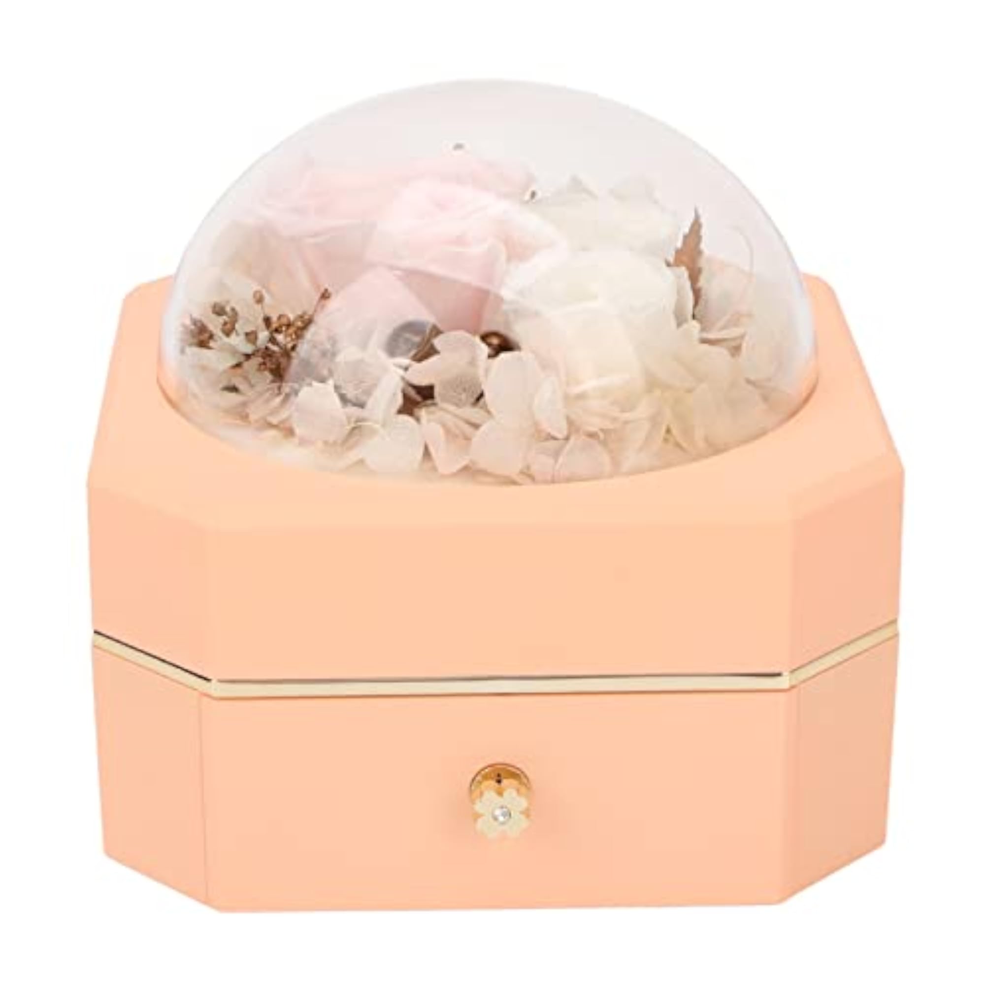 Rose Jewelry Box, Handmade Flower Ring Holder